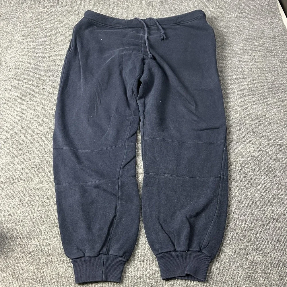 Gucci Sweatpants Mens Medium Blue Fleece Cotton Jogger Drawstring Made In Italy